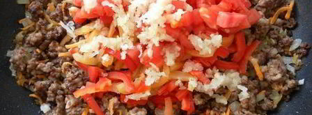 спагетти с фаршем и овощами. Шаг 14