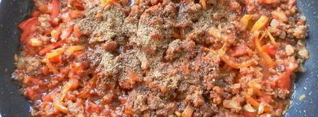 спагетти с фаршем и овощами. Шаг 16