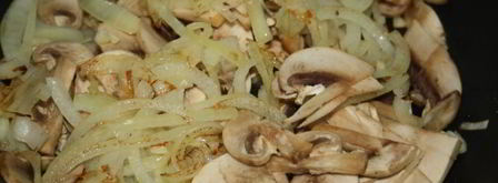 спагетти с грибами и мясным соусом. Шаг 4