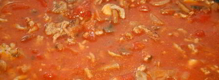 спагетти с грибами и мясным соусом. Шаг 7