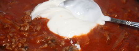 спагетти с грибами и мясным соусом. Шаг 8