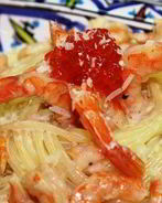 Спагетти с креветками