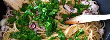 спагетти с осьминогом. Шаг 7