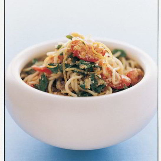 Рецепт спагеттини с лимоном и пармезаном