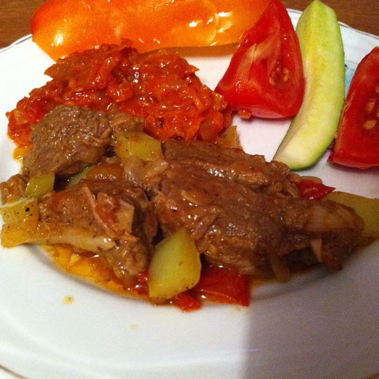 Рецепт бефстроганова с овощами