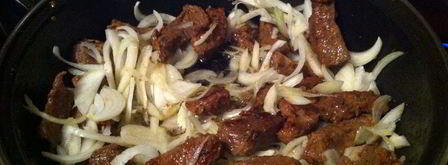 бефстроганов с овощами. Шаг 2