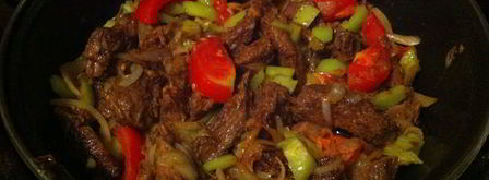 бефстроганов с овощами. Шаг 3