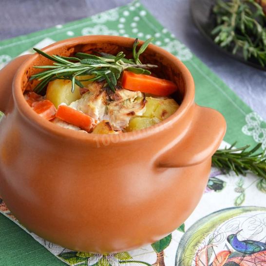 Рецепт индейки в горшочках