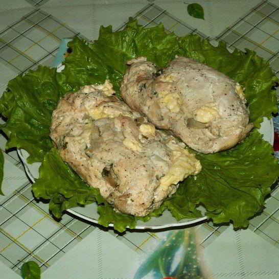 Рецепт куриной грудки с грибами и сыром