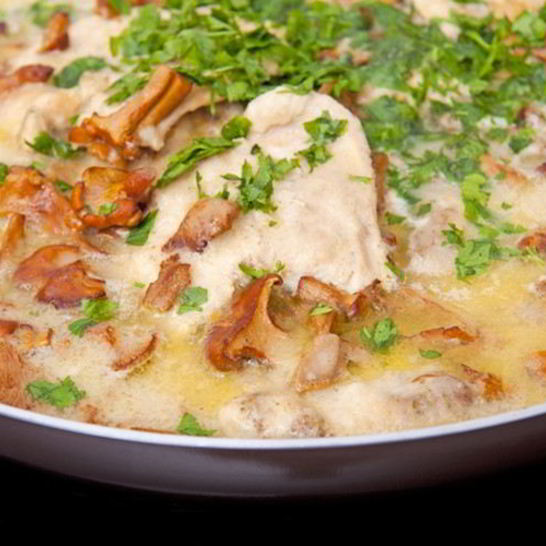 Рецепт куриного филе с овощами и грибами