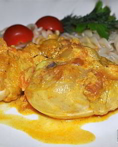 Куриные ножки в соусе карри