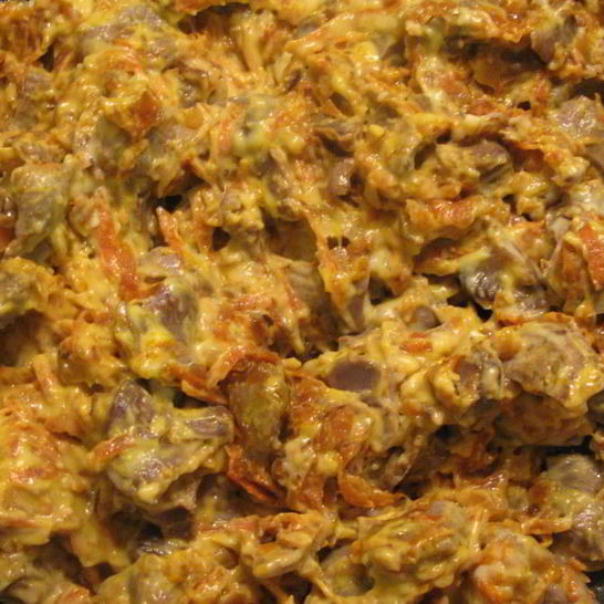 Рецепт куриных желудочков в соусе бешамель