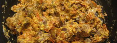 куриные желудочки в соусе бешамель. Шаг 10