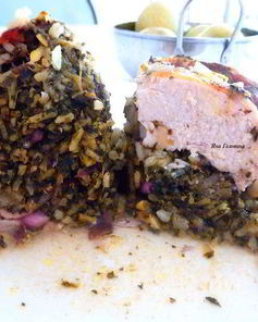 Курица, фаршированная шпинатом и гранатом в яблочном сидре