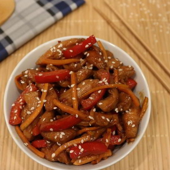 Рецепт курицы под соусом терияки с овощами