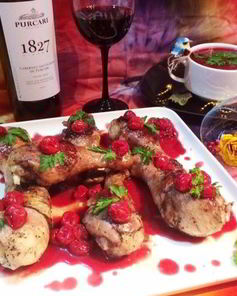 Курица под вишневым соусом Pollo alle ciliegie