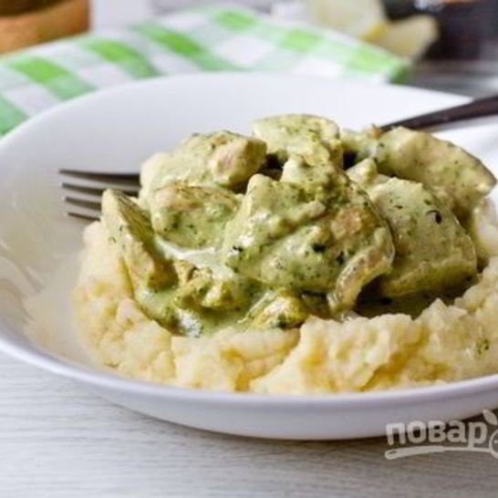 Рецепт курицы с базиликом и сметаной