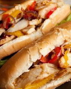 Курица с болгарским перцем в булочках