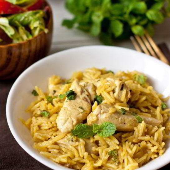 Рецепт курицы с рисома и карри