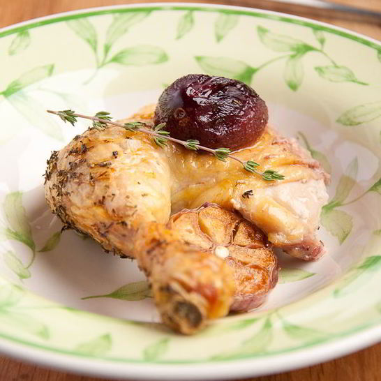 Рецепт курицы с яблоками, сливой и кукурузной сальсой