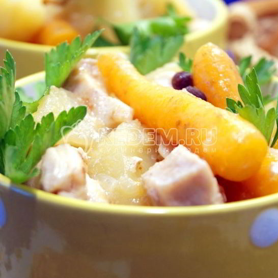 Рецепт курицы тушеной с овощами милана