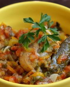 Курица, тушенная в мультиварке