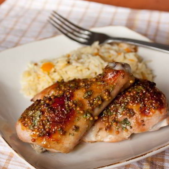 Рецепт курицы в медово-горчичном маринаде