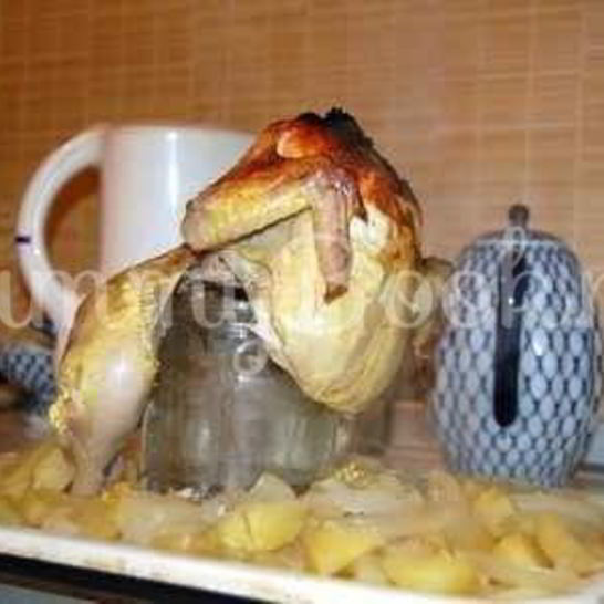 Рецепт курицы запеченной на банке