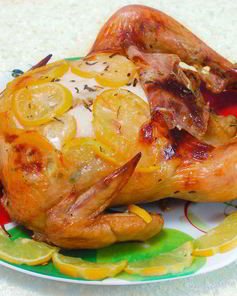 Курица, запеченная с лимоном