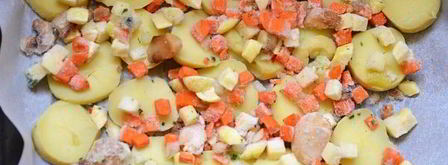 спинки куриные с овощами в духовке. Шаг 9