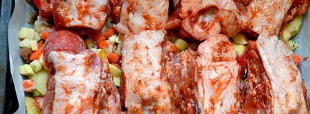 спинки куриные с овощами в духовке. Шаг 11