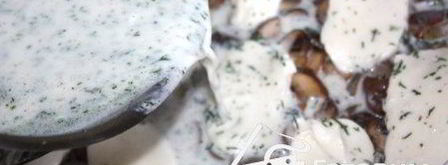 свинина с шампиньонами запеченные в сливочном соусе. Шаг 5