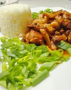 Свинина жаренная с кимчи