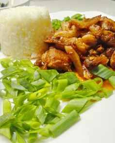 Свинина жаренная с кимчи