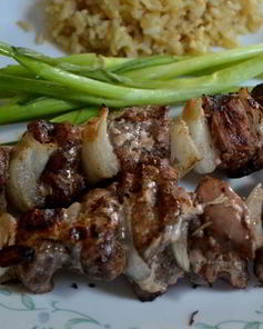 Свиной кебаб с бальзамическим уксусом