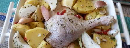 утиные окорочка с картошкой в духовке. Шаг 7