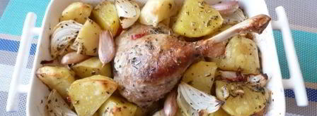 утиные окорочка с картошкой в духовке. Шаг 9