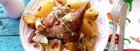 утиные окорочка с картошкой в духовке. Шаг 10