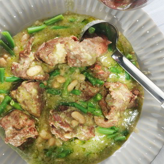 Рецепт ягненка с бобами и зеленой фасолью