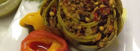 артишок запеченный, фаршированный грибами. Шаг 11