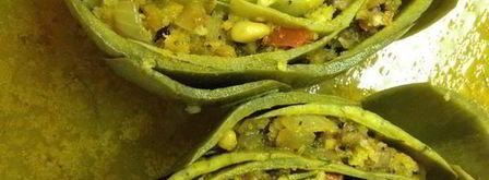 артишок запеченный, фаршированный грибами. Шаг 10