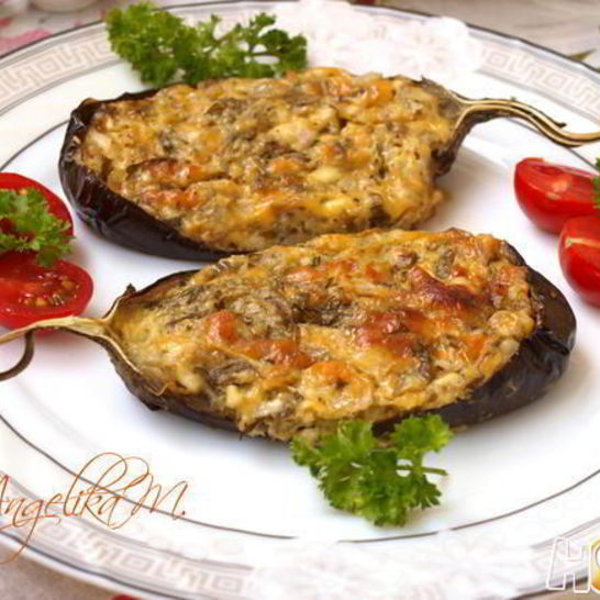 Рецепт баклажанов с сырной начинкой