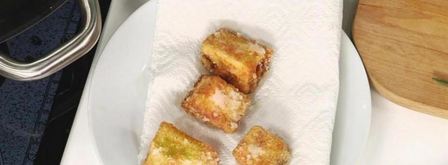 баклажаны в соусе жареное молоко. Шаг 4