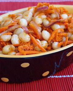 Фасоль по-корейски с морковью и уксусом