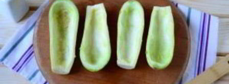 кабачки, фаршированные баклажаном. Шаг 2