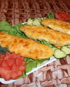 Кабачки, фаршированные творогом