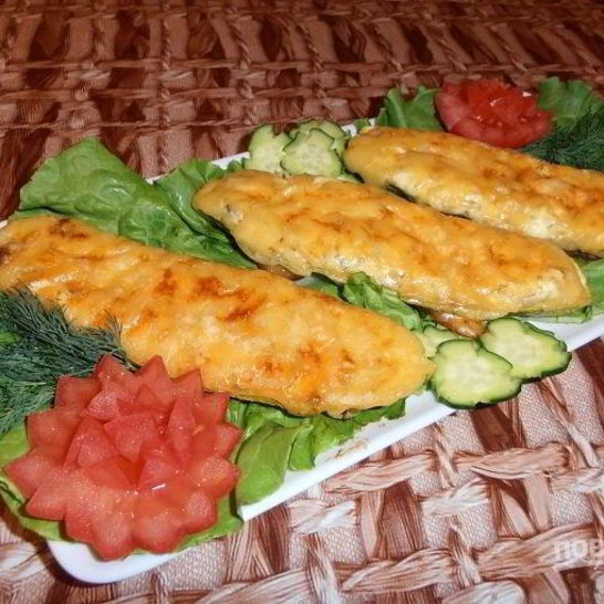 Рецепт кабачков, фаршированных творогом