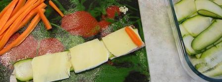 кабачки запеченые с морковью, сыром, беконом. Шаг 4