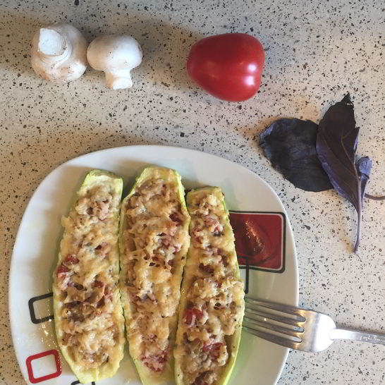 Рецепт кабачка, фаршированного грибами