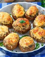 Картофель фаршированный грибами